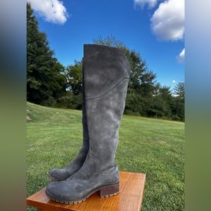 Lucky brand Harleen Leather Suede Over the Knee Wide Calf Riding Boots Size 8M
